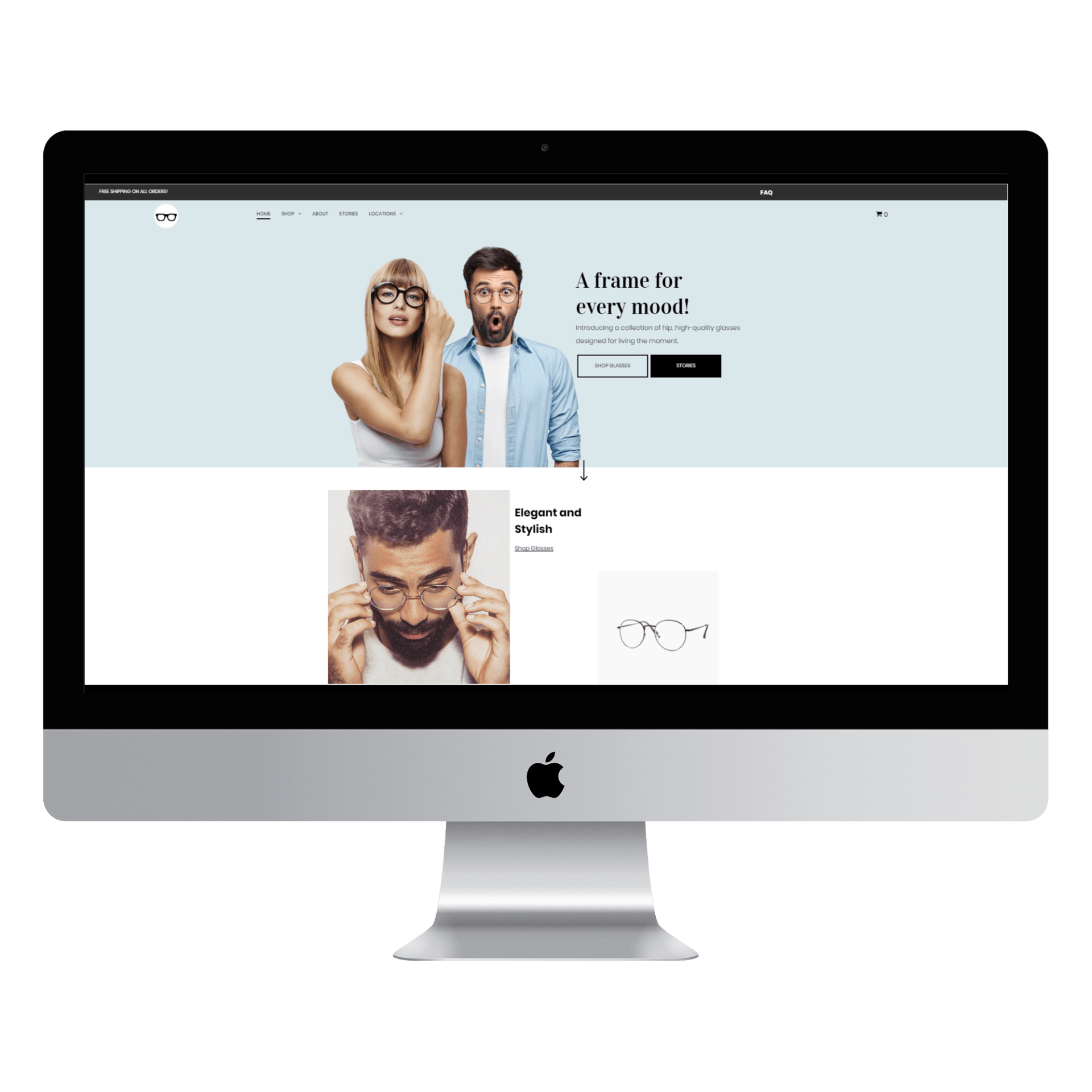 Eyewear Store Desktop View