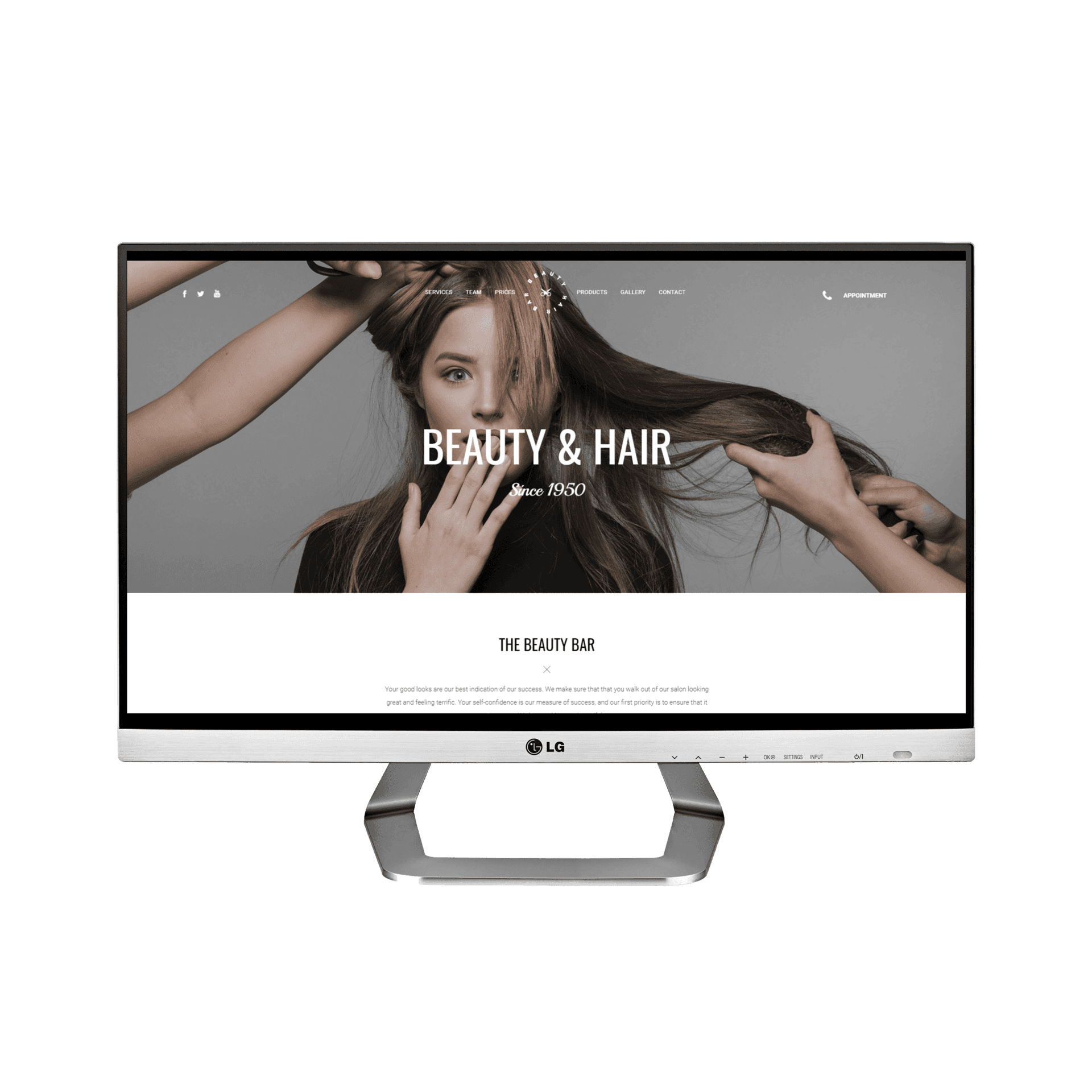 Hair Salon Desktop View