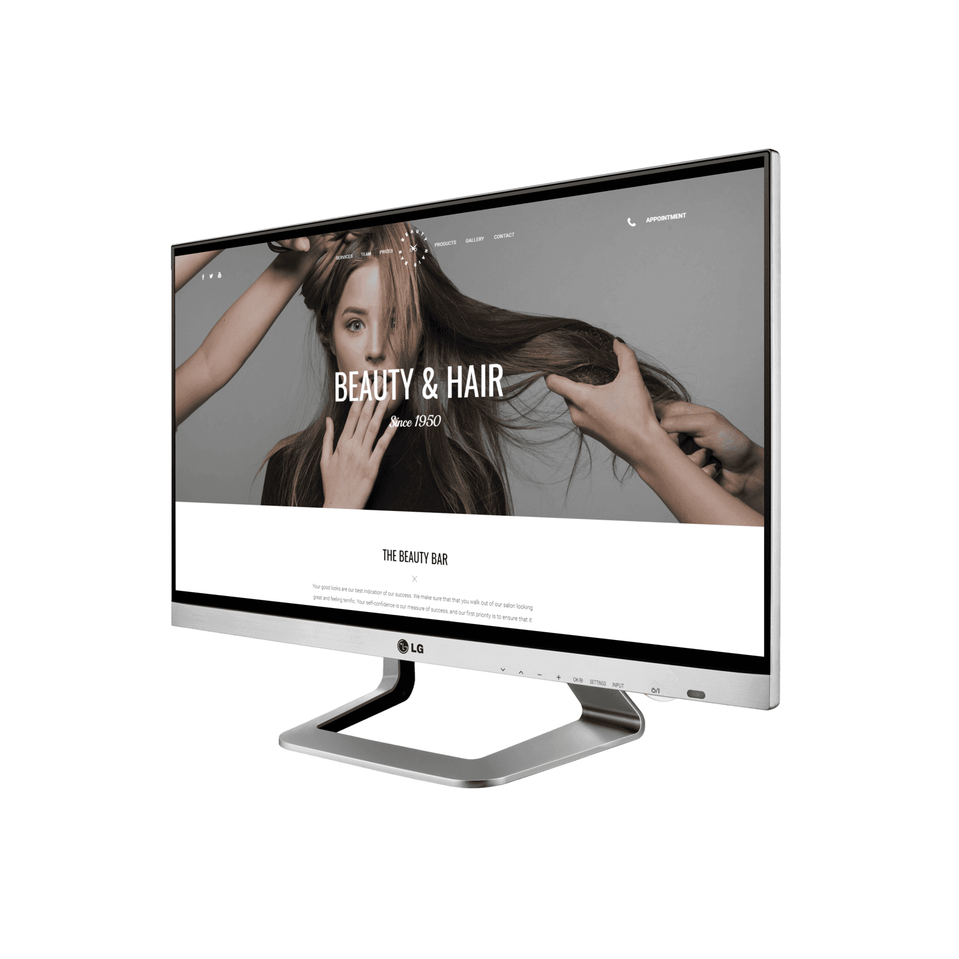 Hair Salon Desktop View