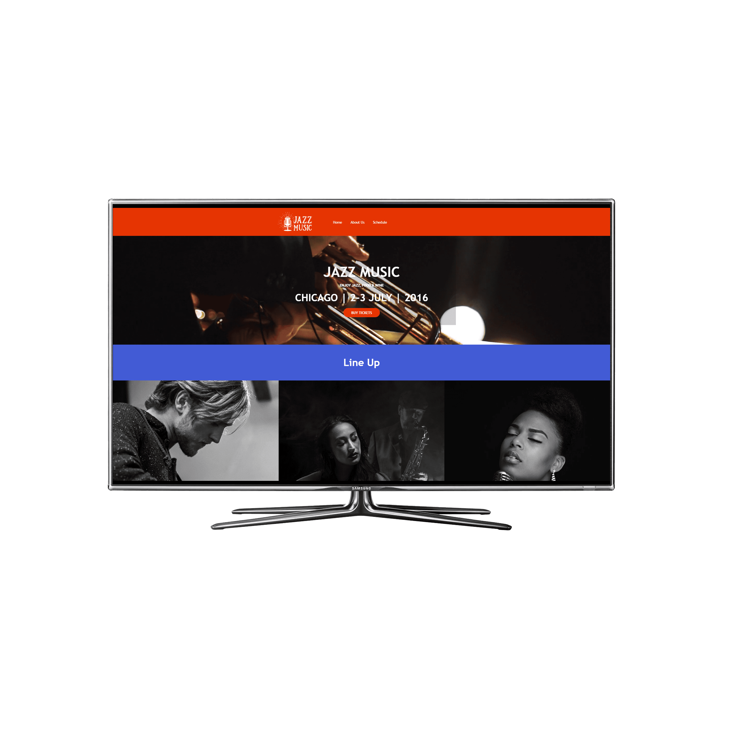 Jazz Festival Desktop View