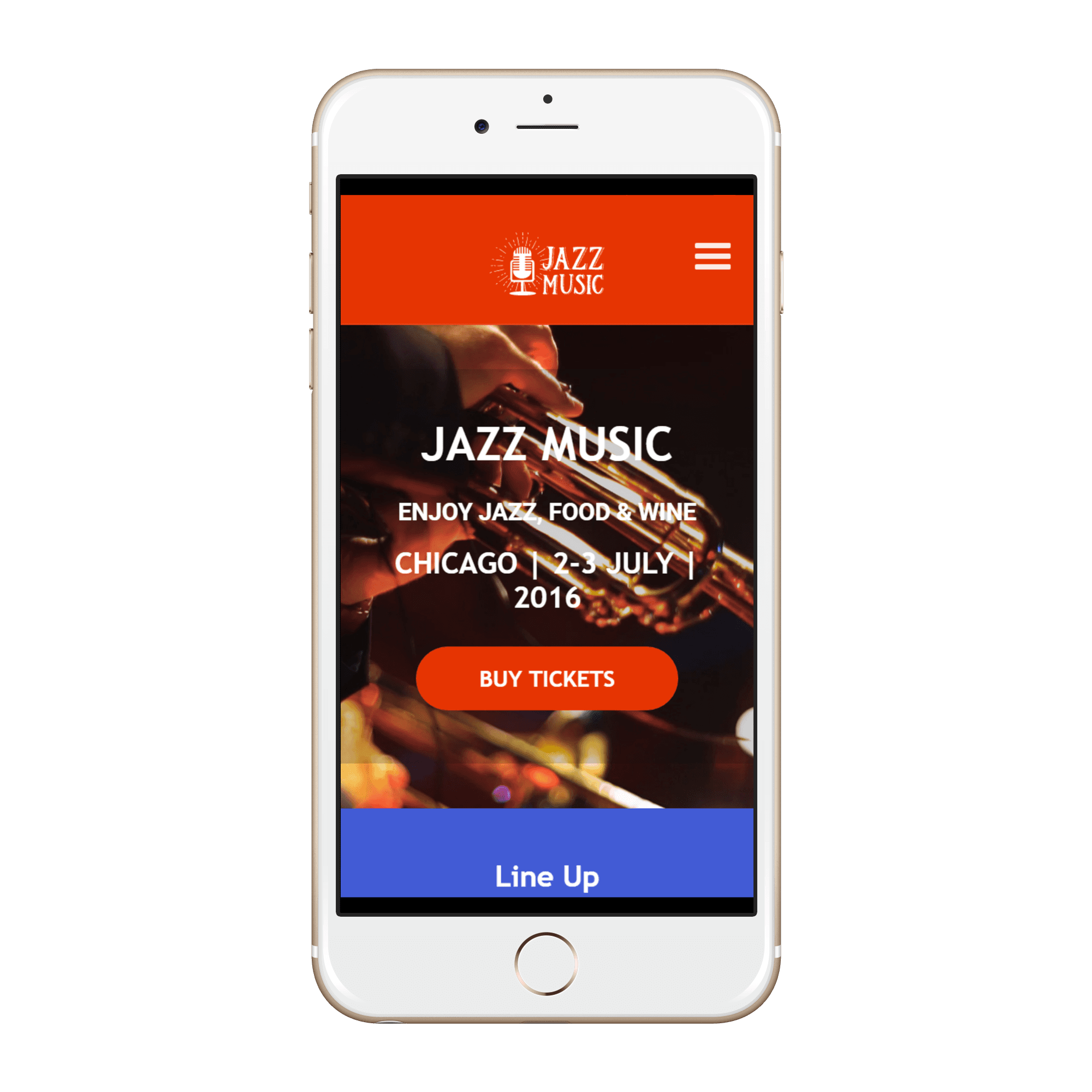 Jazz Festival Mobile View