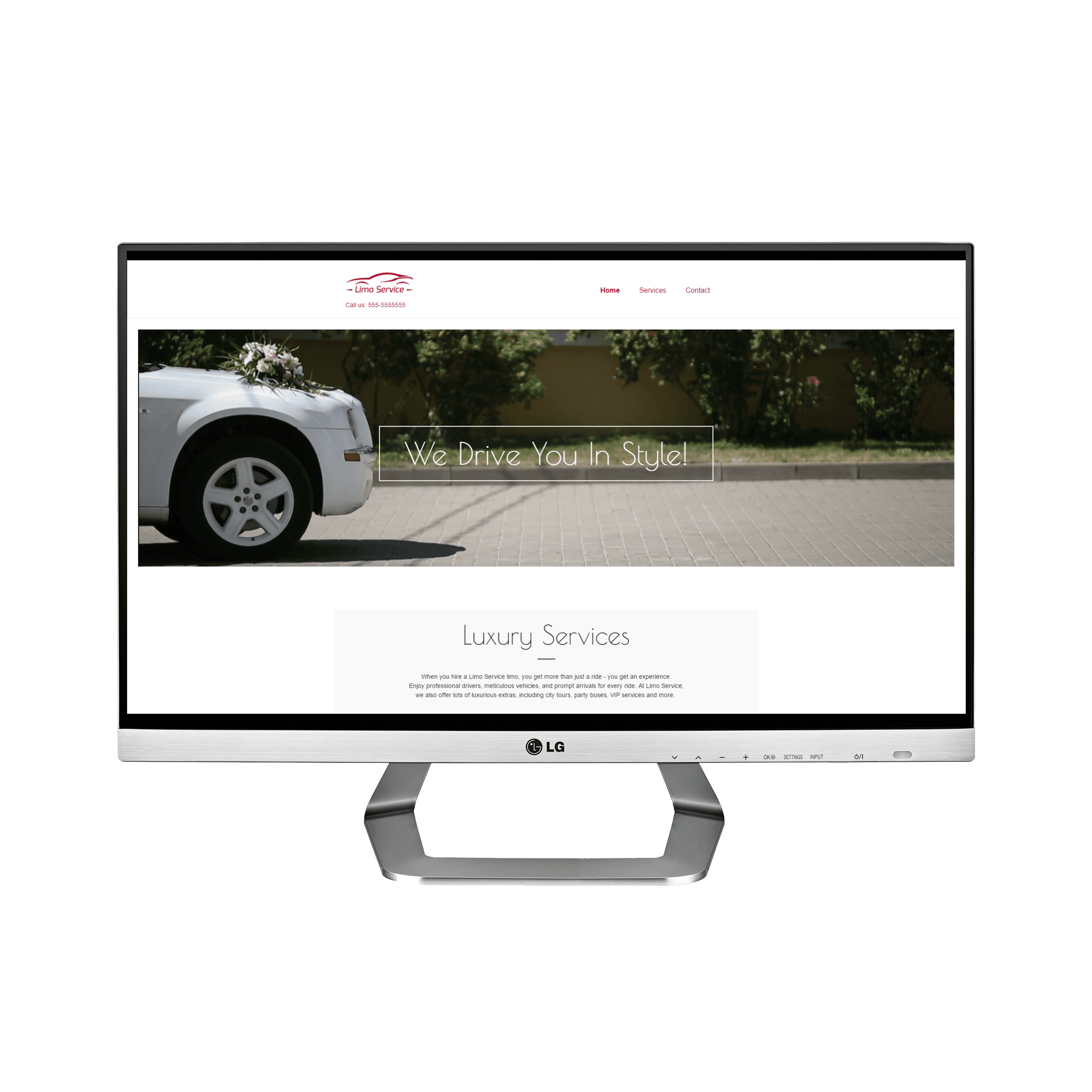 Limo Service Desktop View