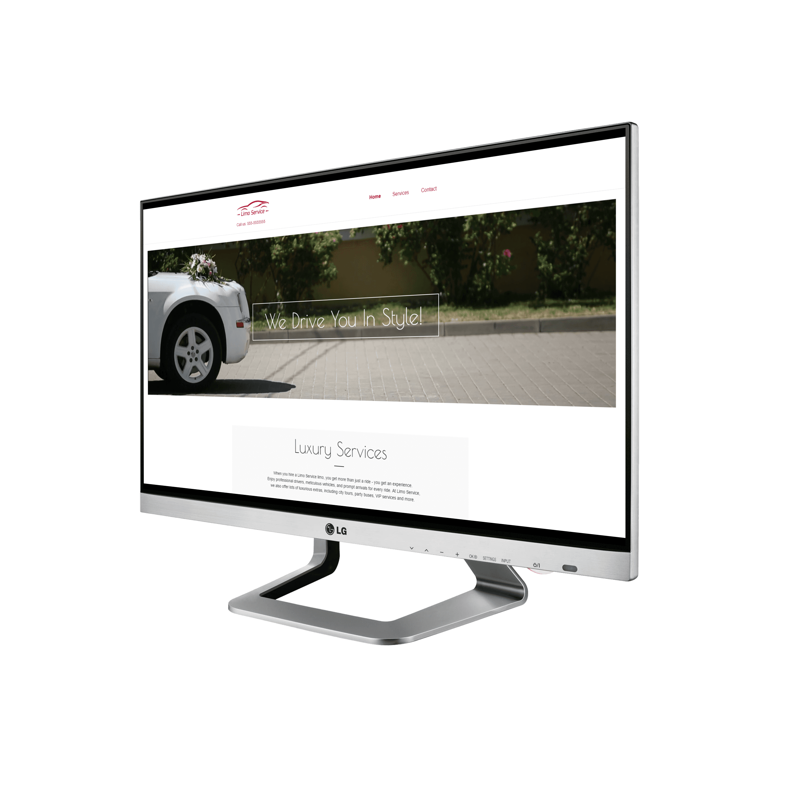 Limo Service Desktop View