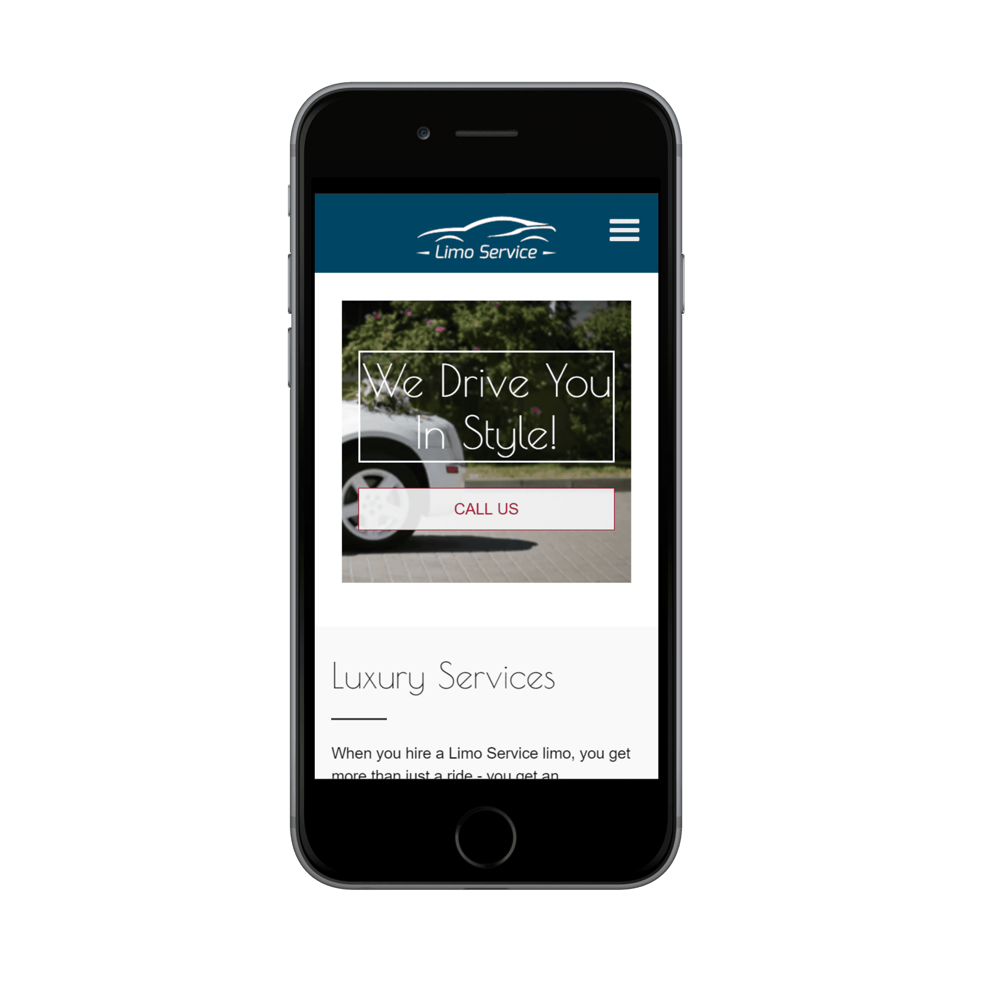 Limo Service Mobile View