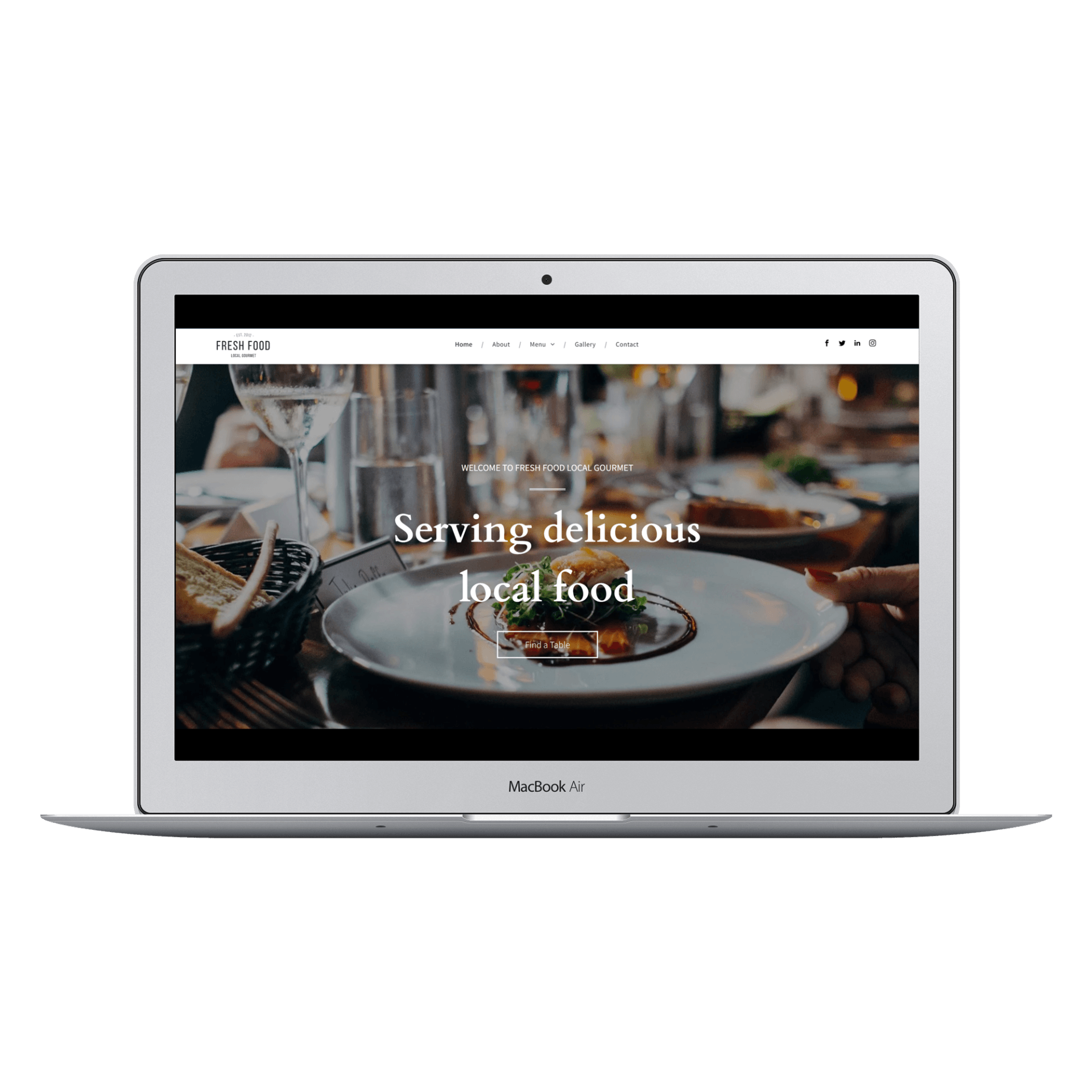 Local Restaurant Desktop View