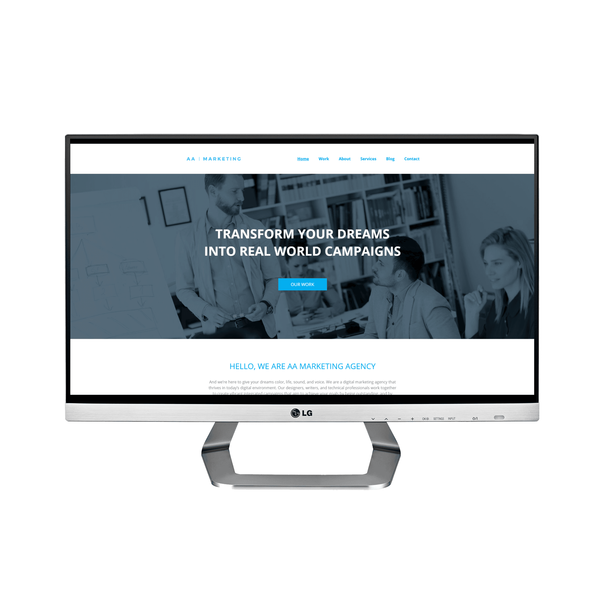 Marketing Agency Desktop View