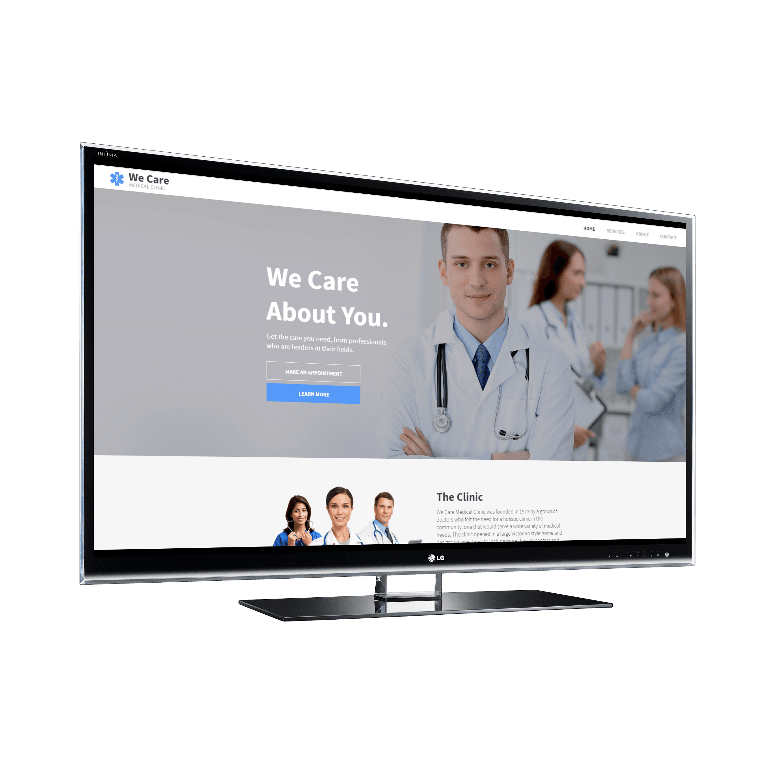 Medical Clinic Desktop View