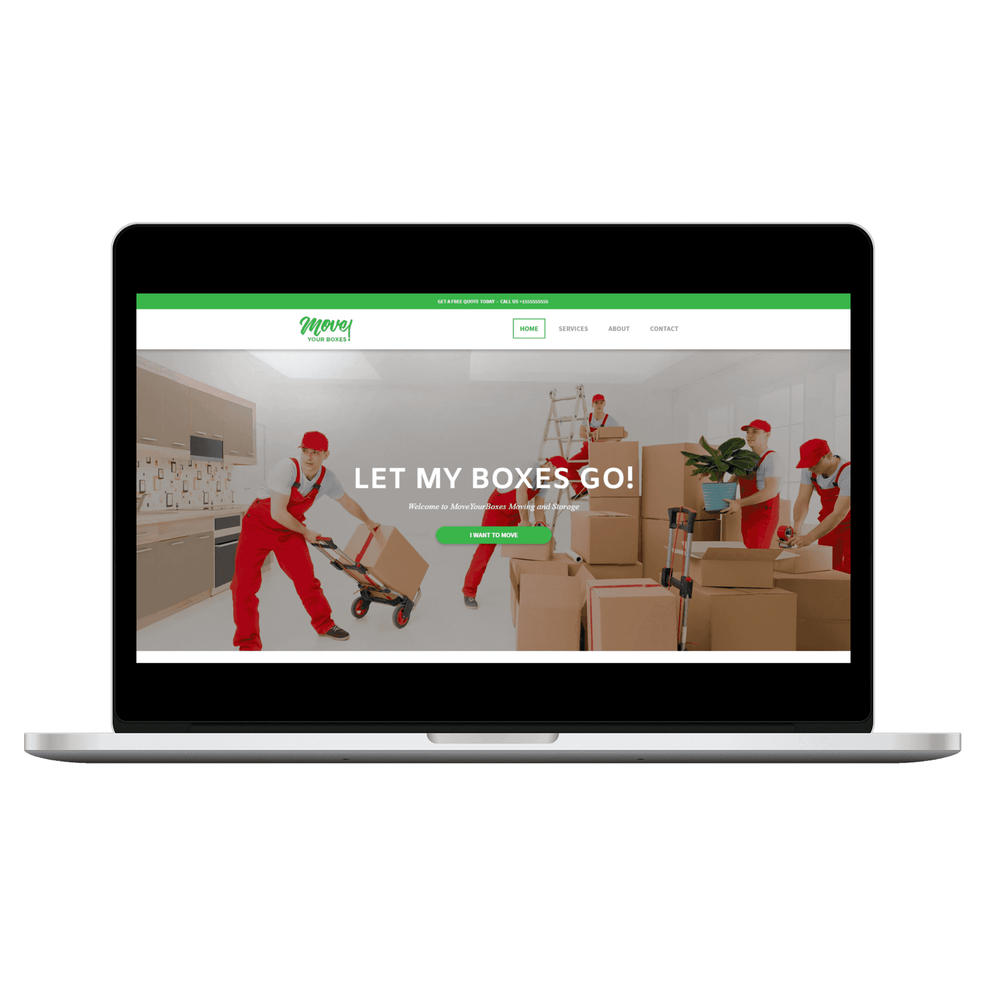 Moving Company Desktop View