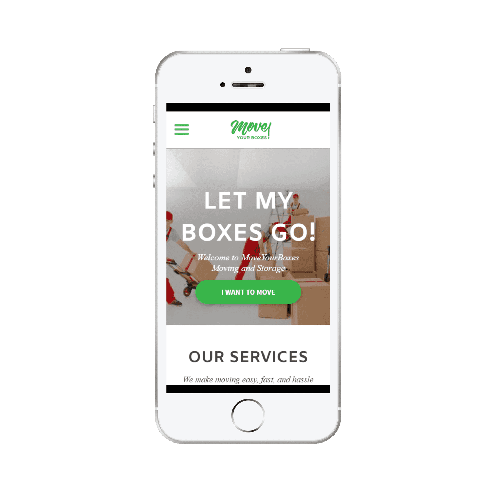 Moving Company Mobile View