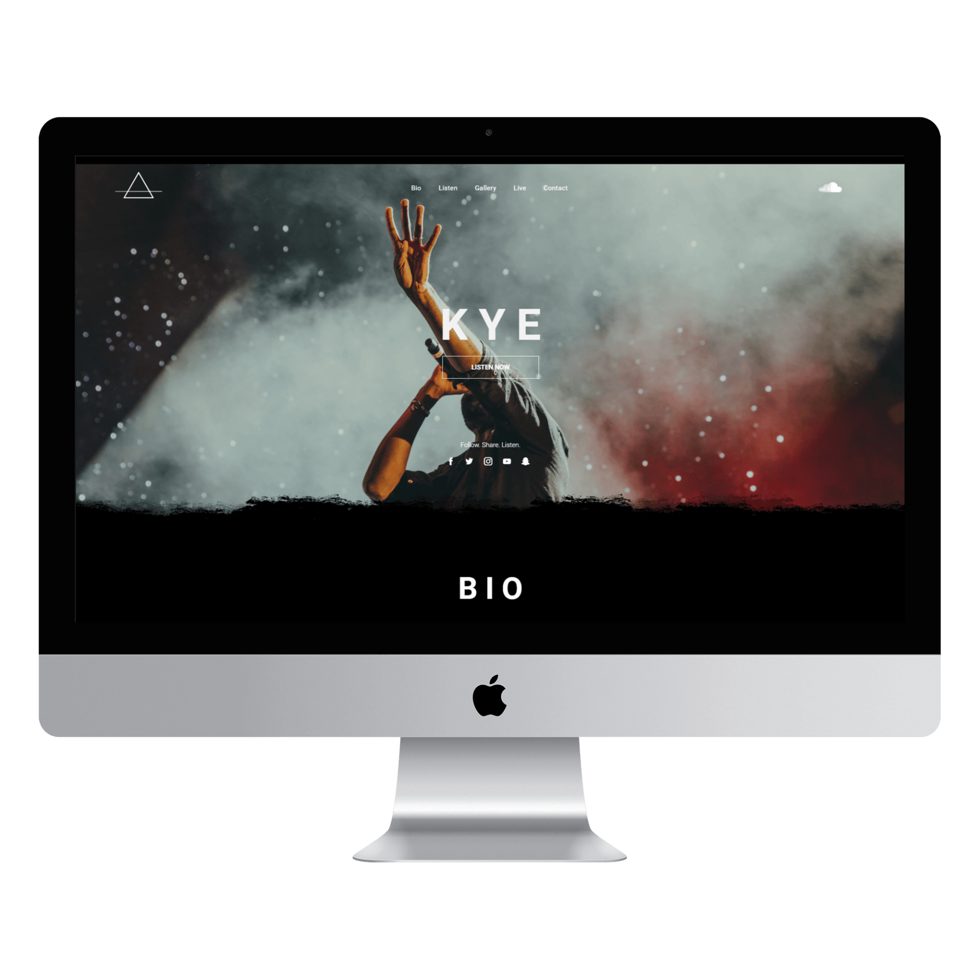 Musician Desktop View