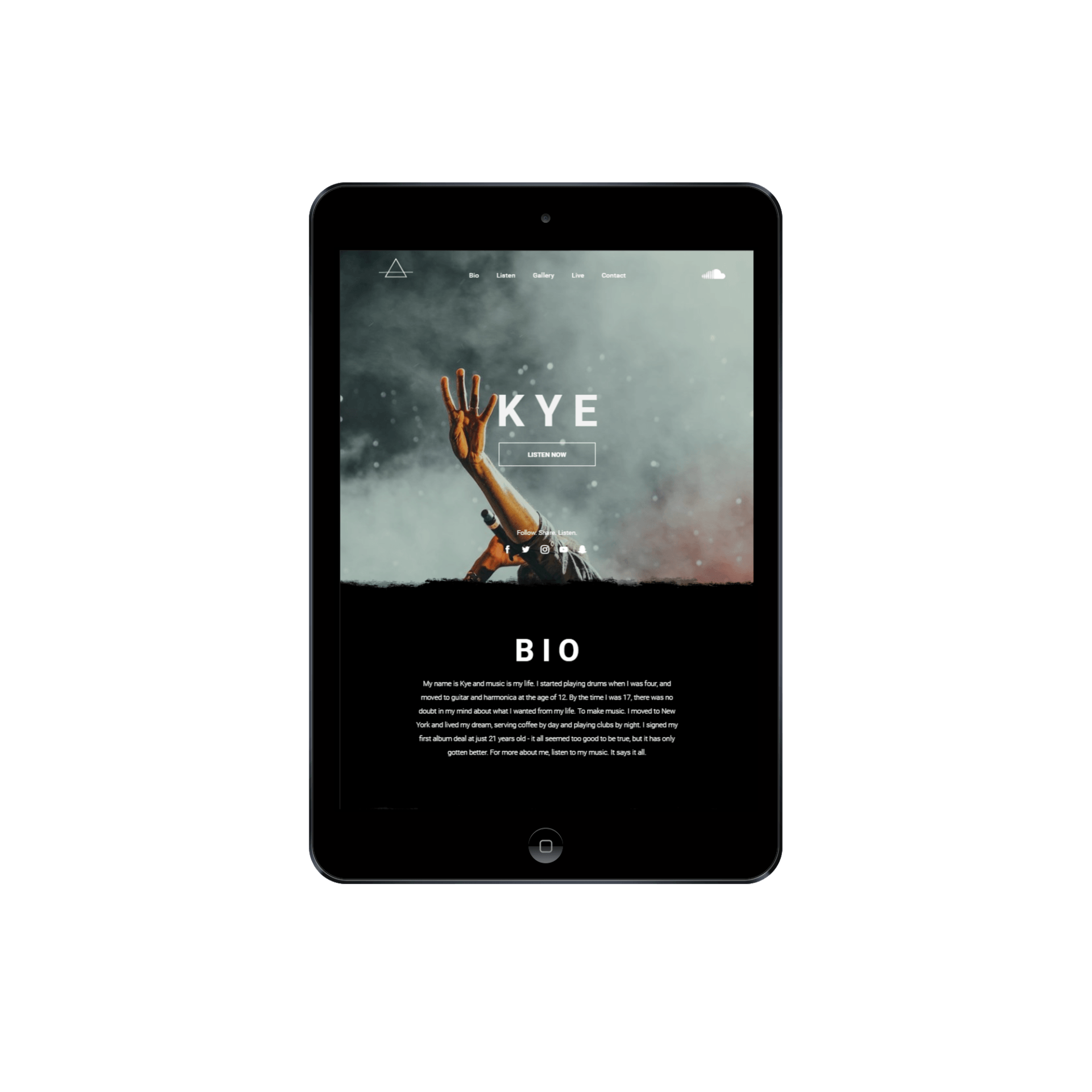 Musician Tablet/iPad View