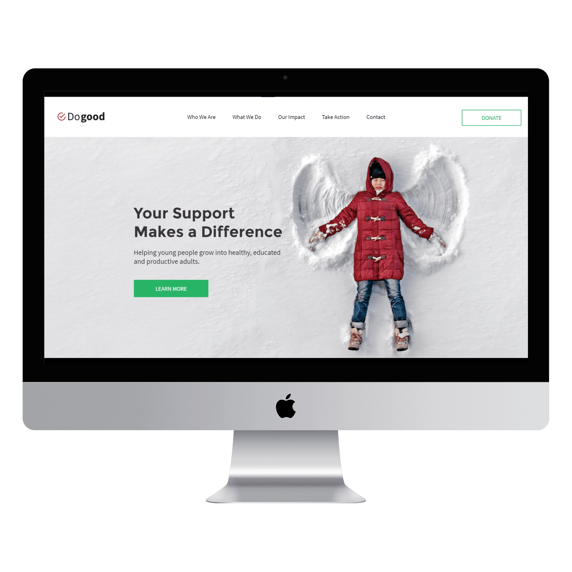 Non Profit Foundation Desktop View