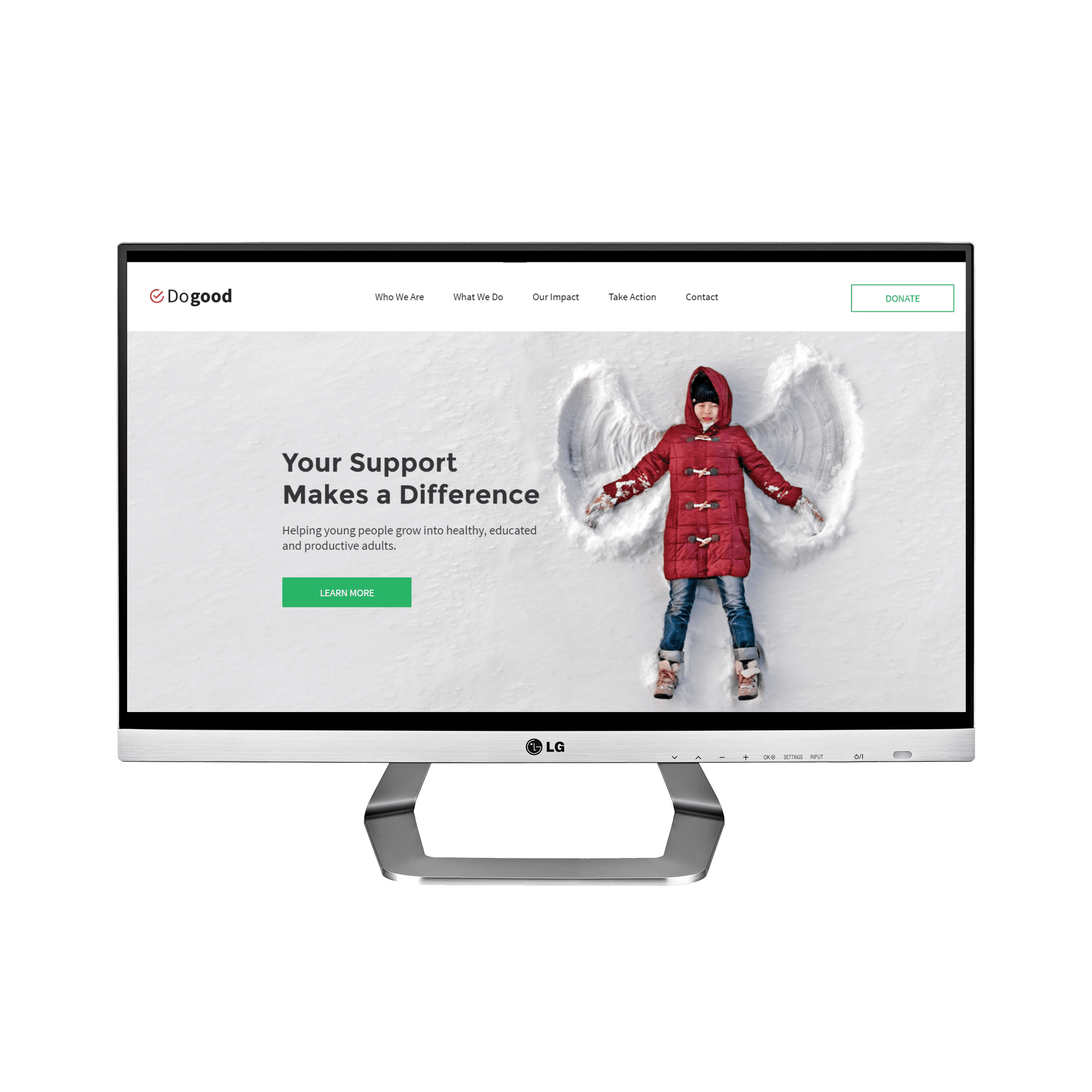 Non Profit Foundation Desktop View