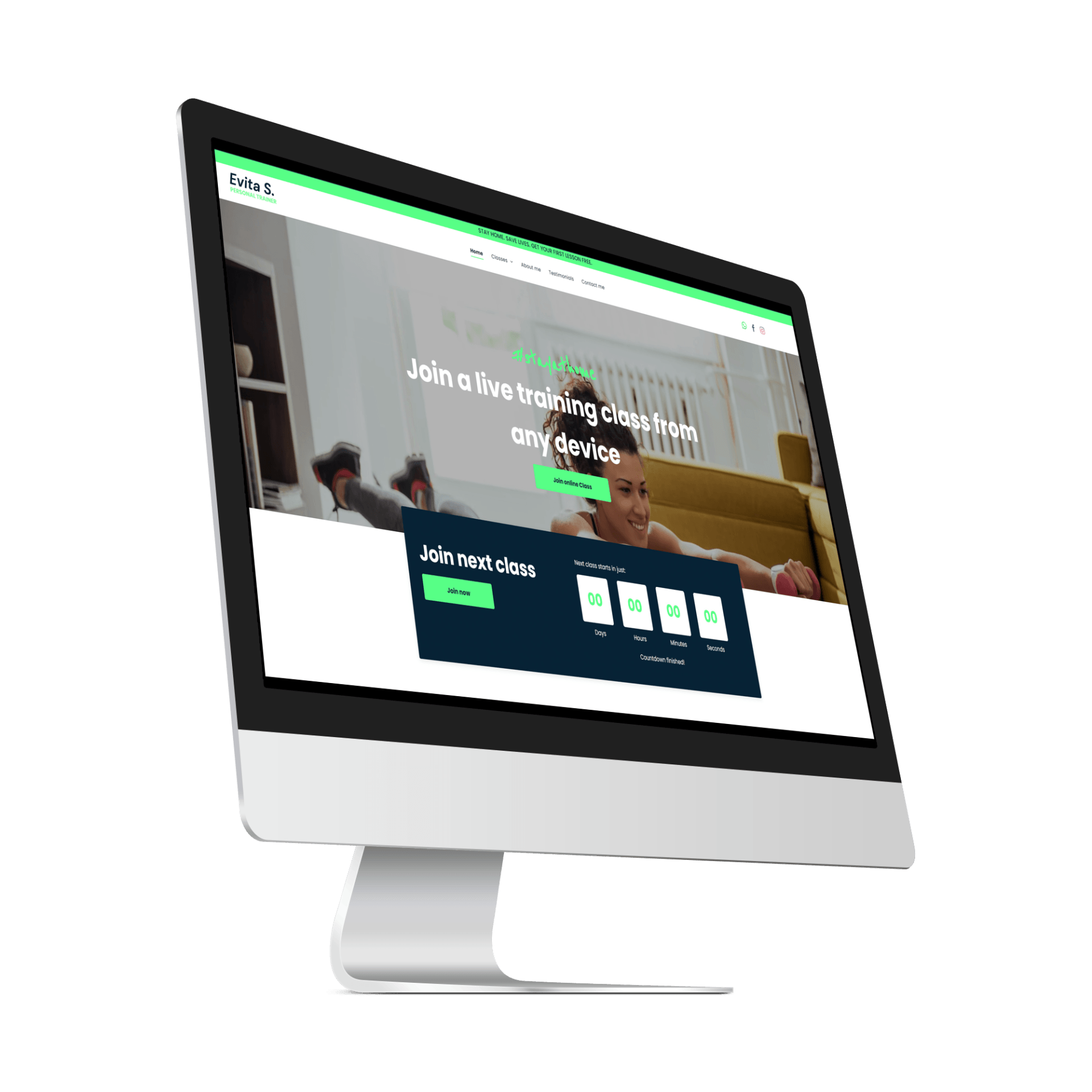 Personal Trainer Desktop View