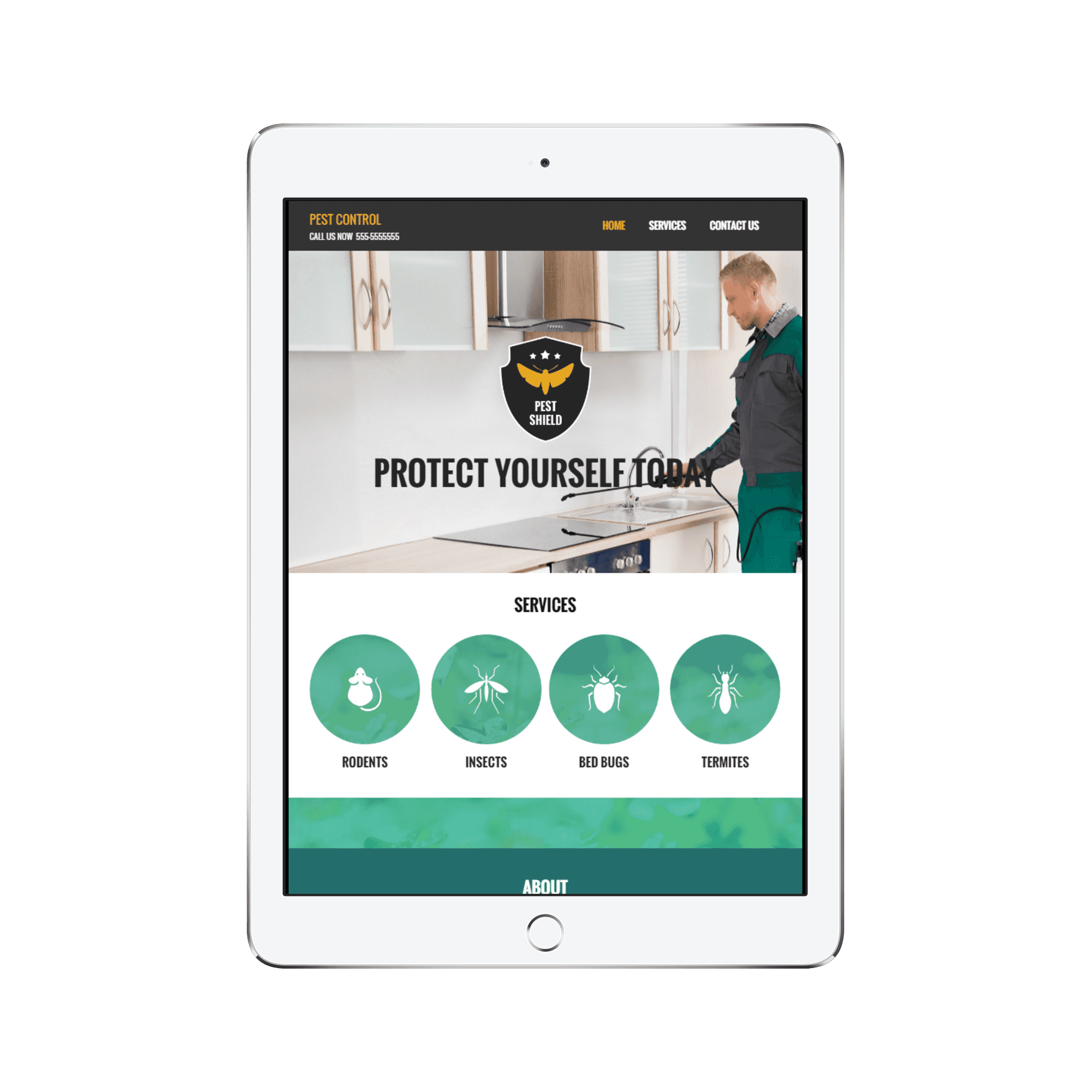 Pest Control Tablet/iPad View