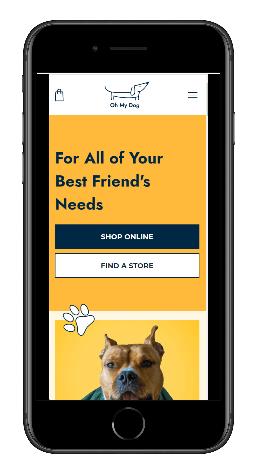 Pet Store Mobile View