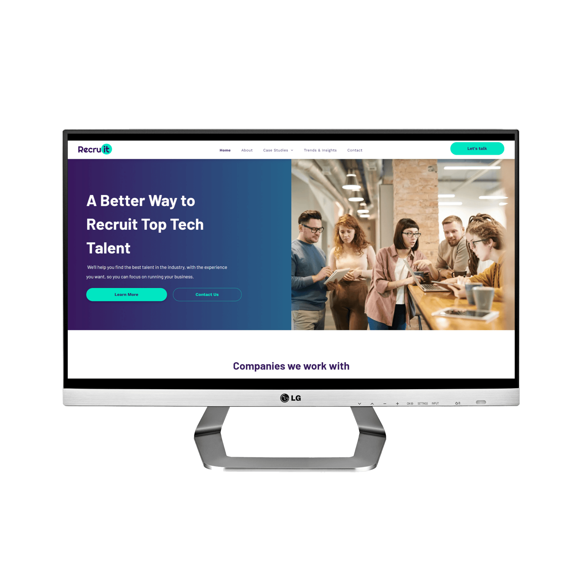 Recruitment Agency Desktop View
