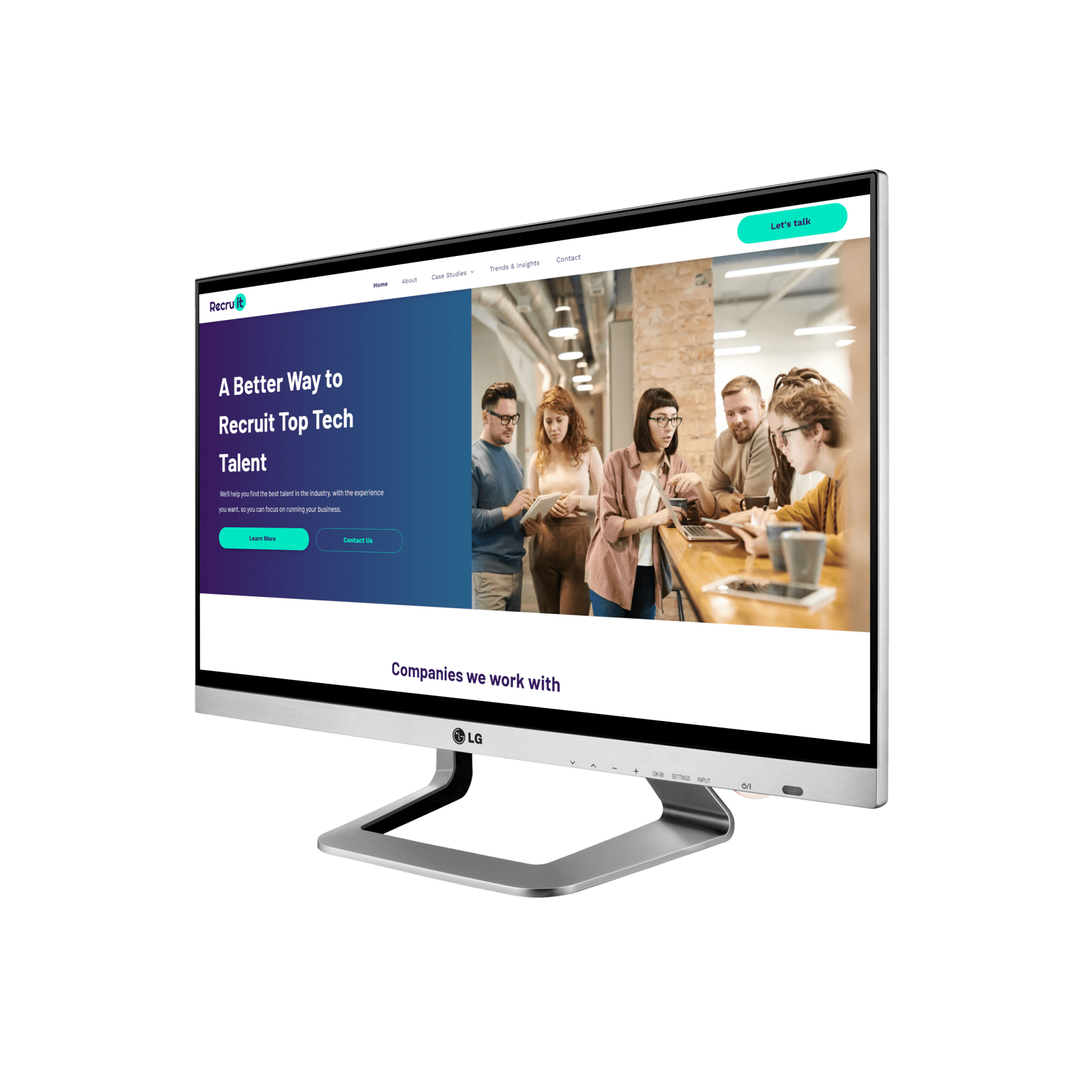 Recruitment Agency Desktop View