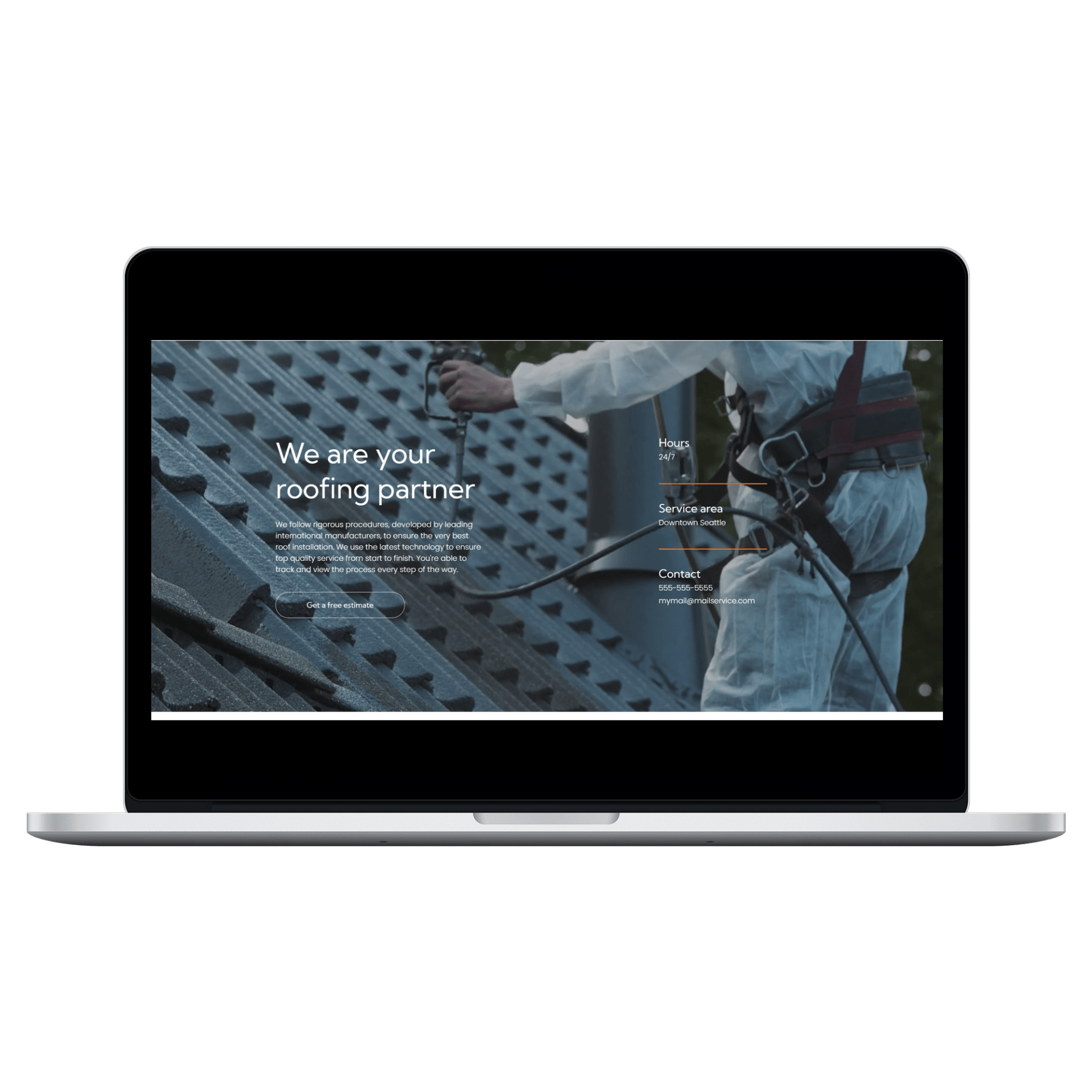Roofing Company Desktop View