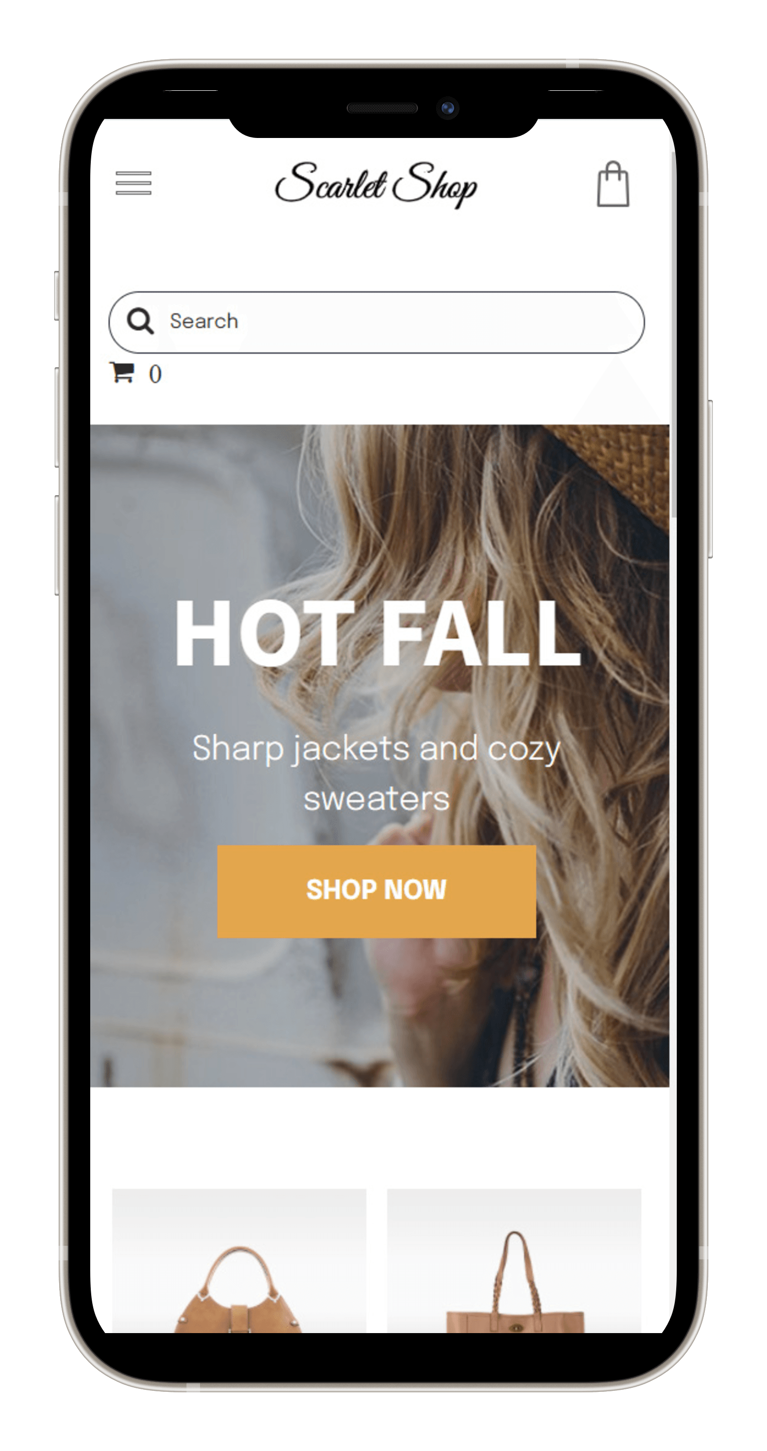 Scarlet Store Mobile View