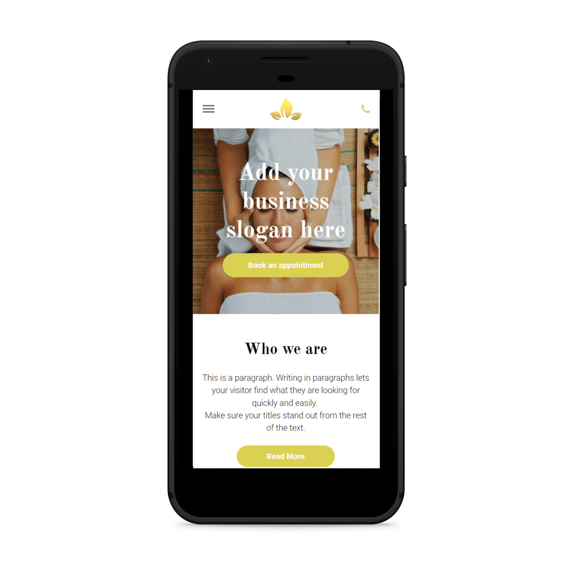 Spa Mobile View