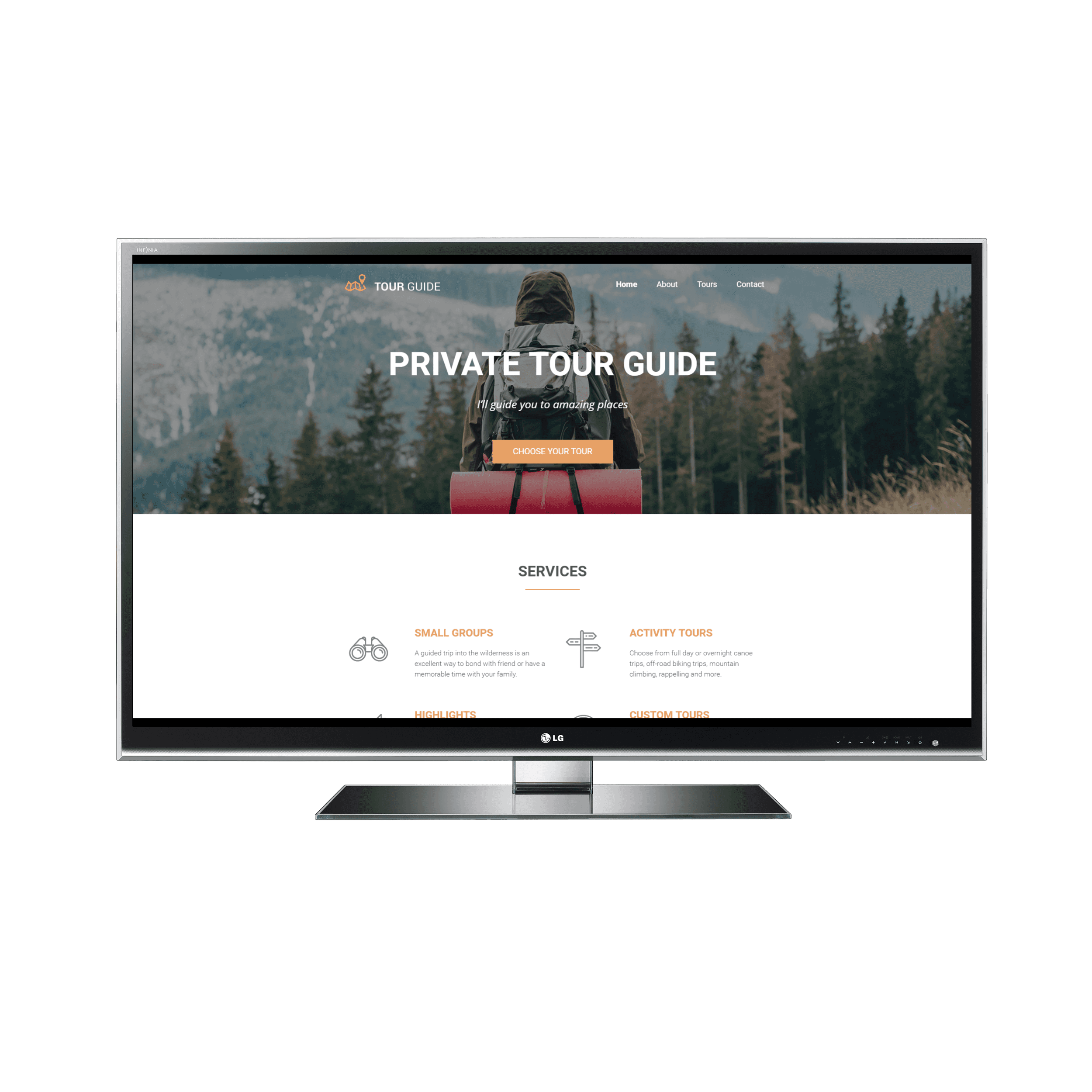Tour Guide Desktop View