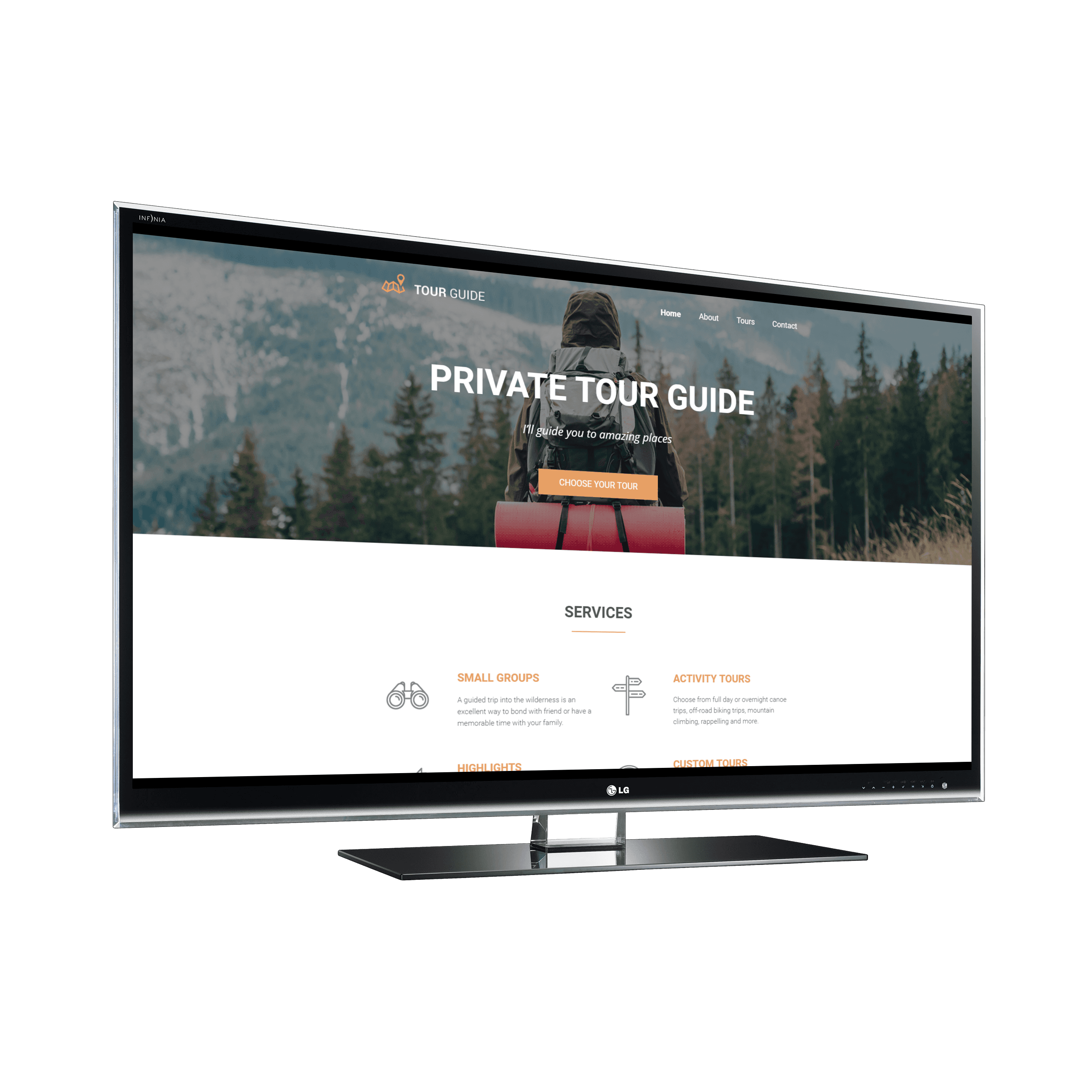 Tour Guide Desktop View