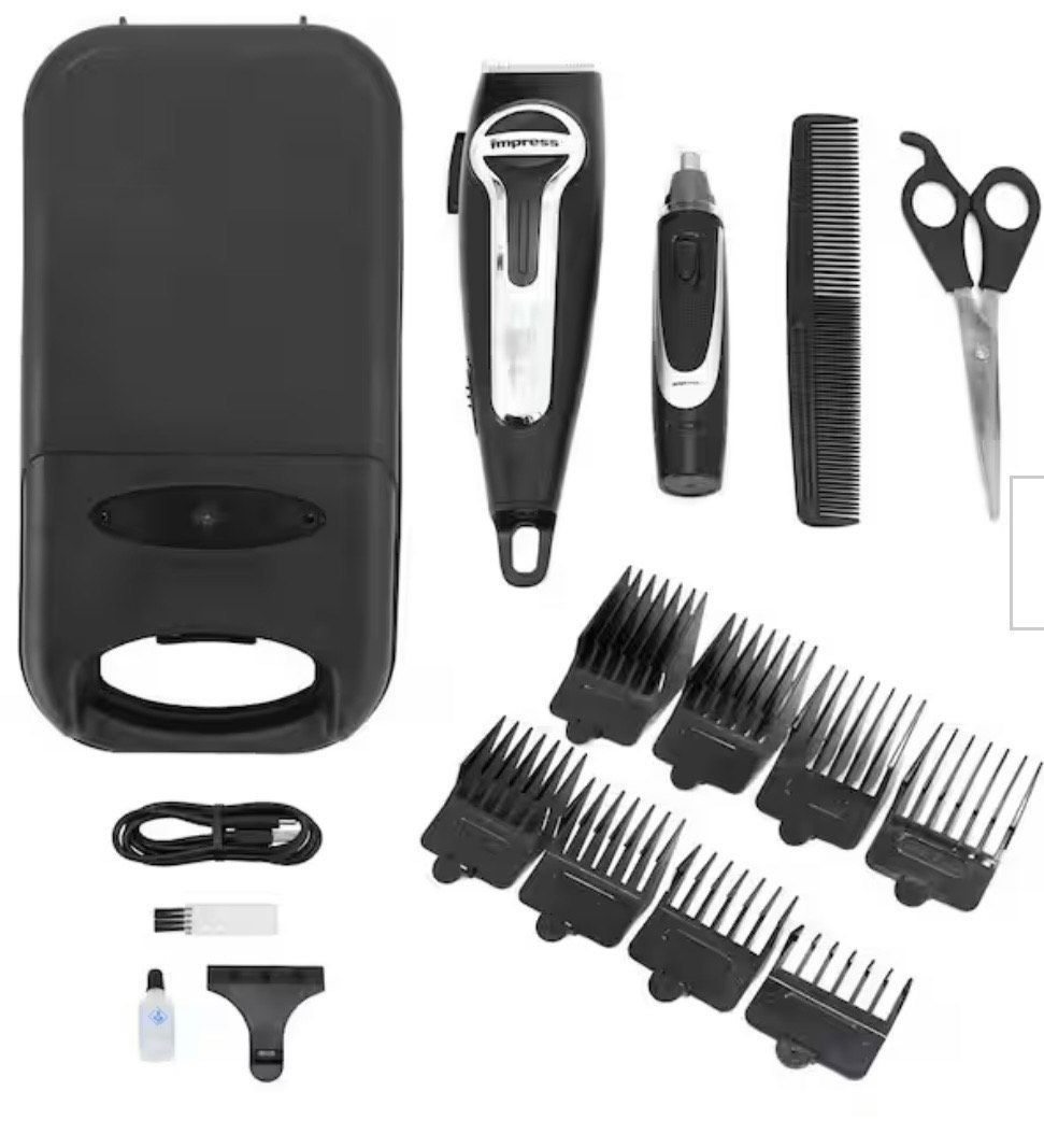 Impress Cordless Rechargeable Hair Cutting Kit 18 Pieces