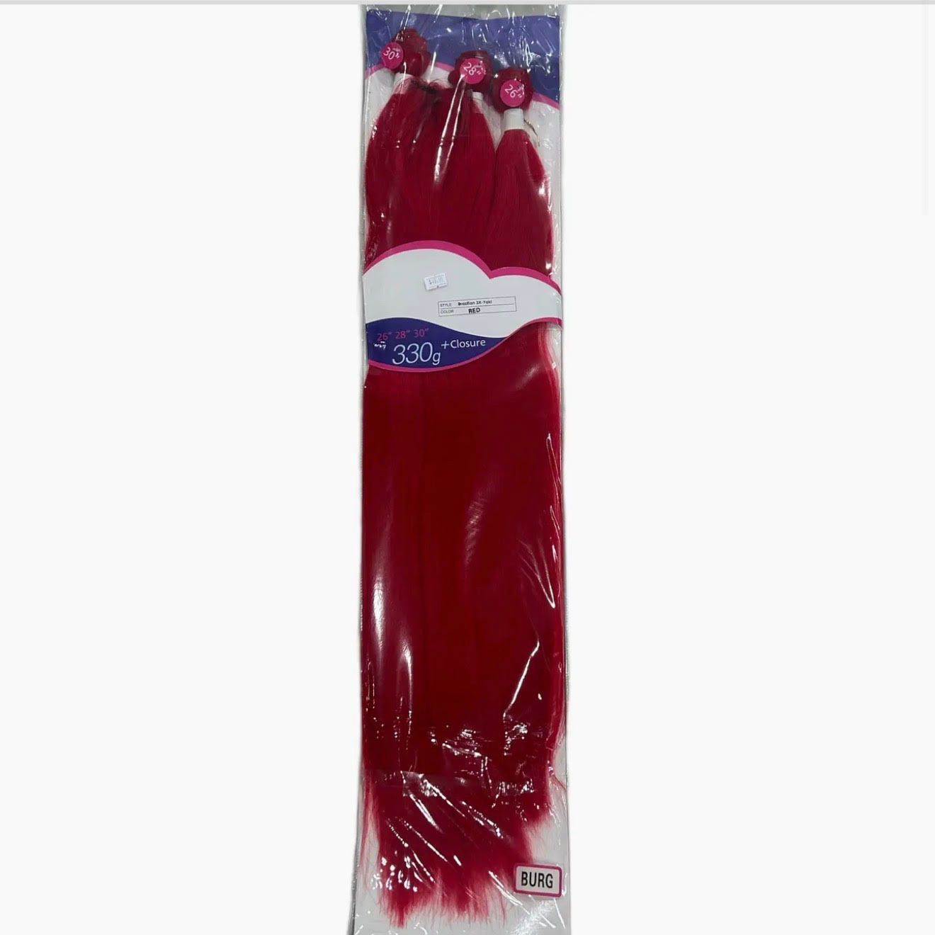 3 Bundle Pack w/ Closure Red  26