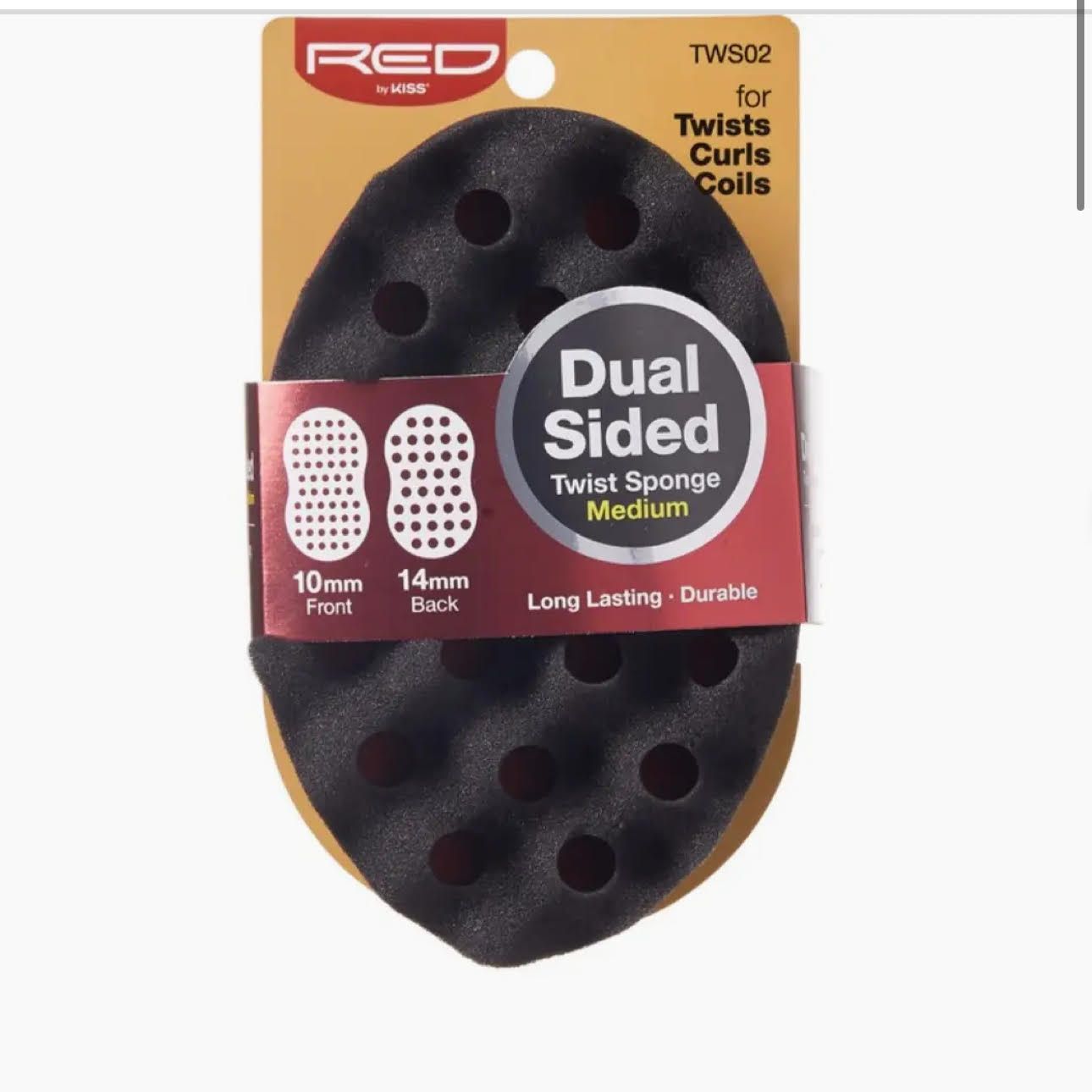 Red Dual Sided Twist Sponge Medium