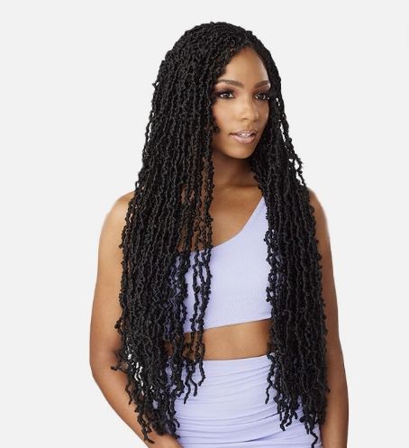 Sensational Lulutress 3x Pre-Looped Crochet Braid Twisted Distress LOCS