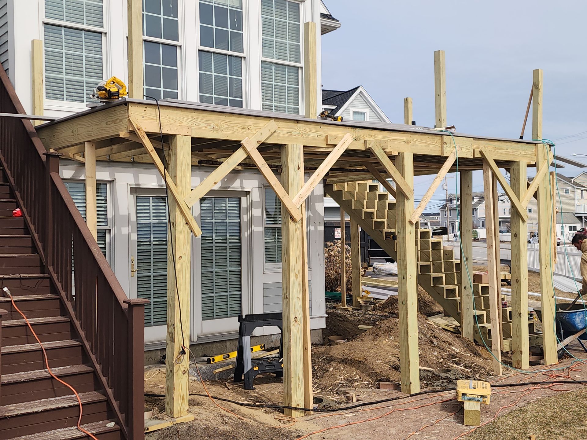 Deck under construction