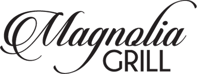 Magnolia Grill logo in black script and bold uppercase text on a white background