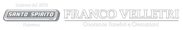 Logo dell'azienda Franco Villetti. Presenta le parole "SANTO SPIRITO" e "FRANCO VELLETRI" in bianco su sfondo chiaro.ER