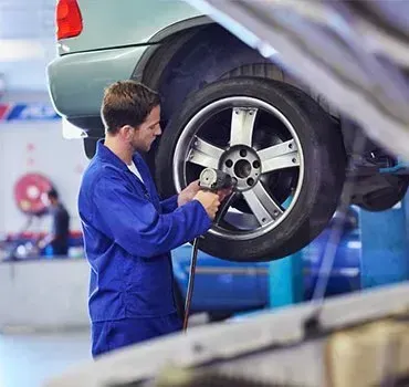 Tire install at Ameritech shop Inwood WV