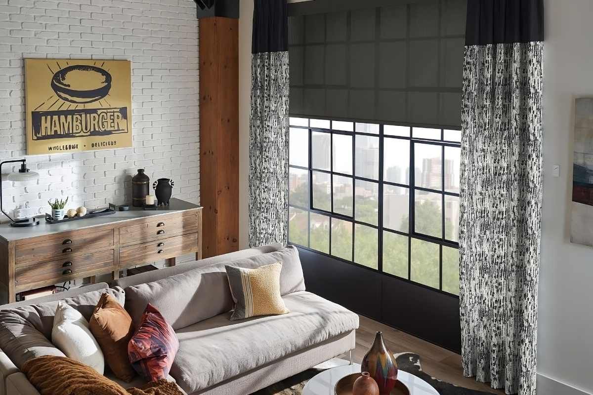 Graber Lightweaves® Solar Shades hanging in a California home