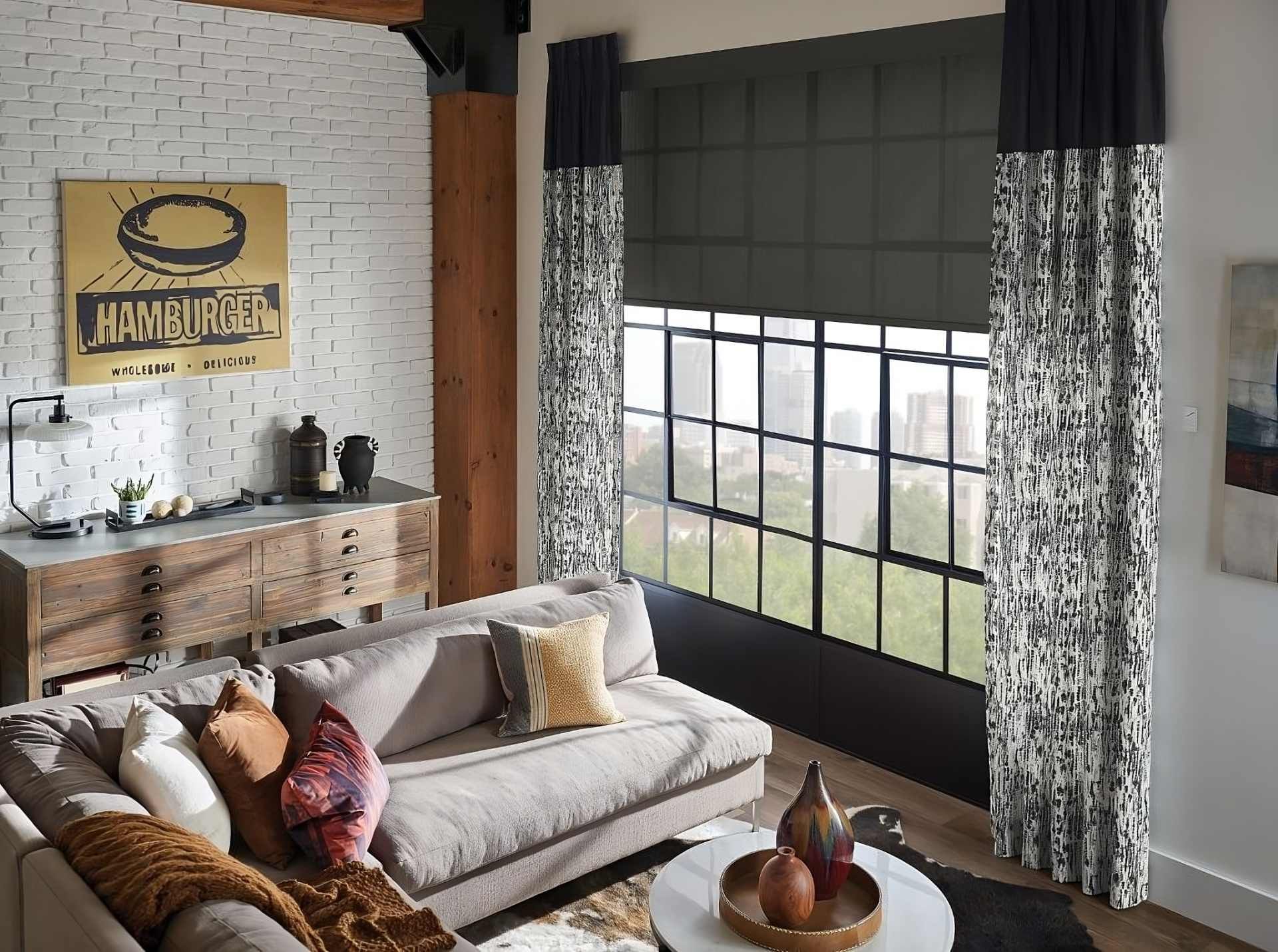 Graber Lightweaves® Solar Shades hanging in a California home