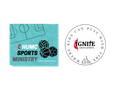 Two sports ministry logos: teal HUMP SPORTS MINISTRY and white circular IGNITE Youth Sports badge with black text