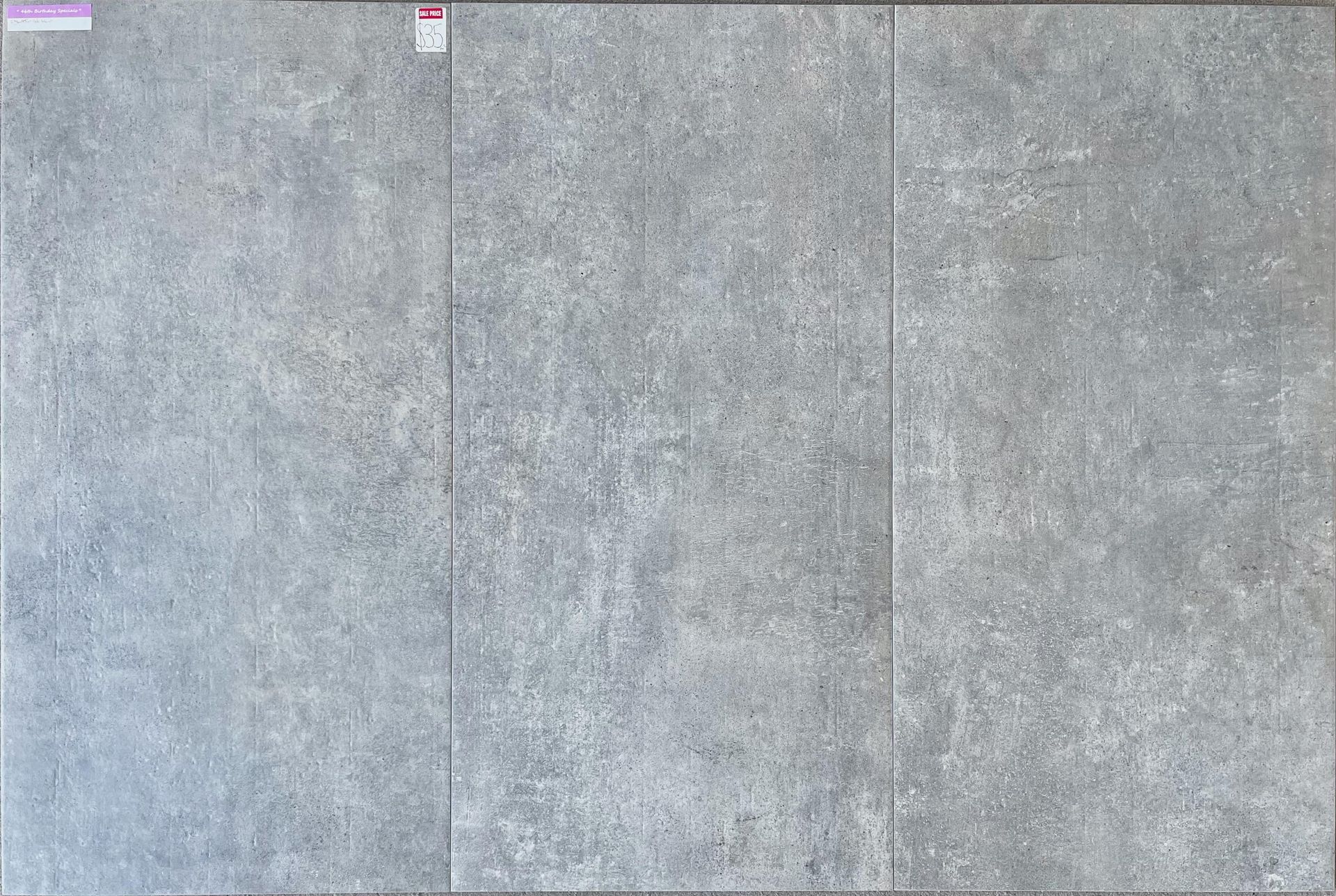 Cement style porcelain floor/wall