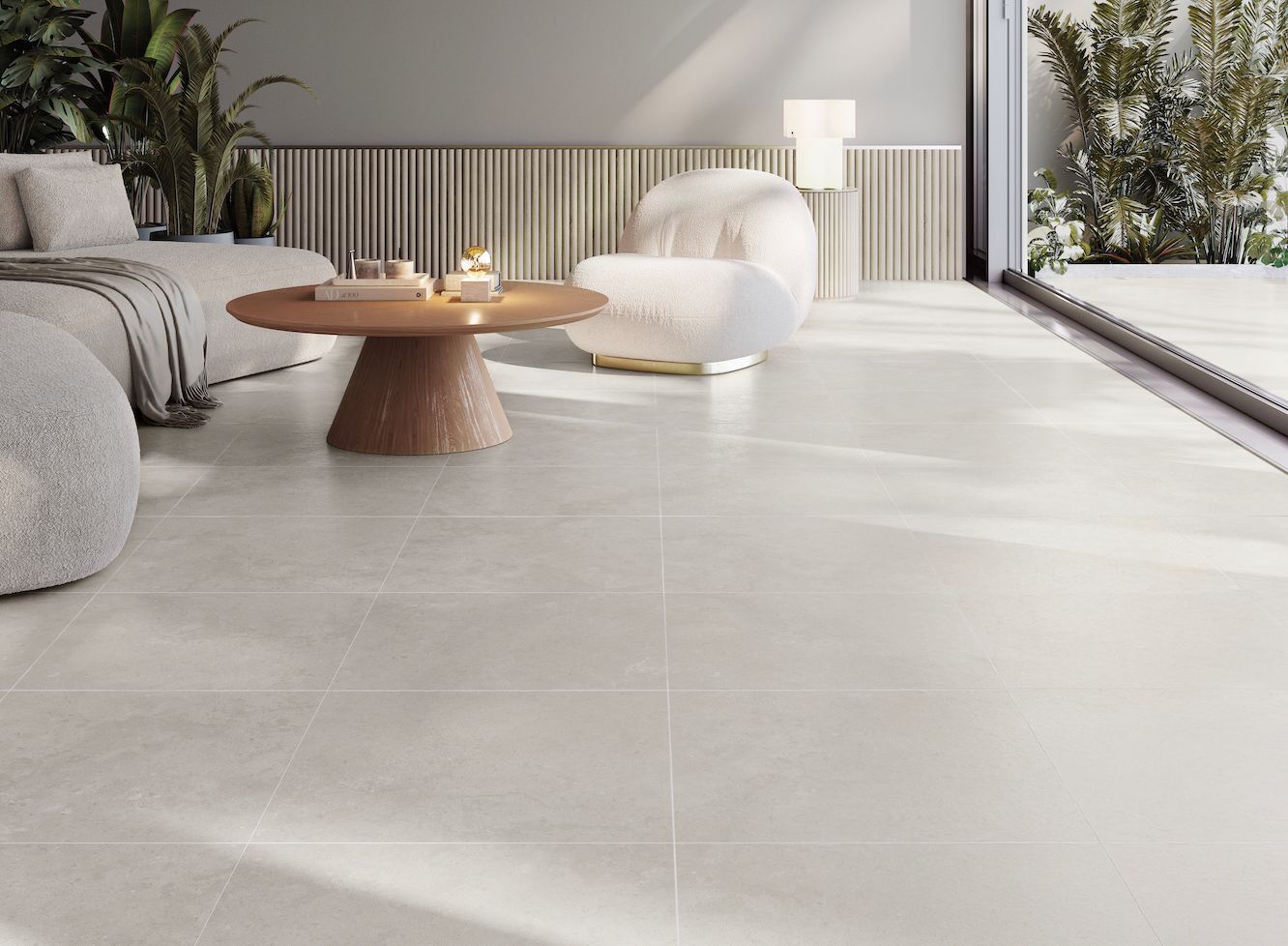 Soft on the eye porcelain tile