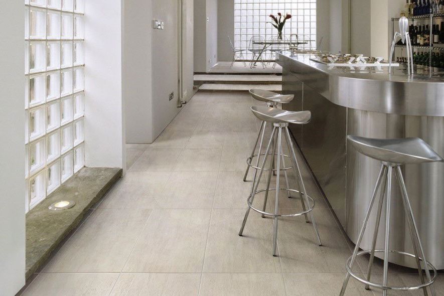 One of our large selection of concrete style Italian Porcelain concrete style tile