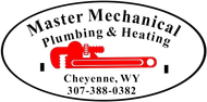 A logo for Master Mechanical, Inc. plumbing and heating
