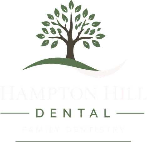 Hampton Hill Dental logo with green tree and text “Dental” over “Family Dentistry”