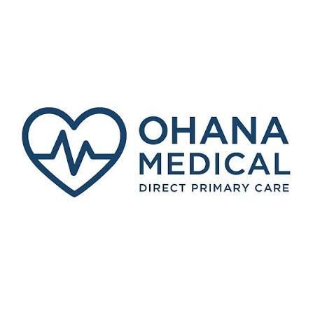 Ohana Medical logo with blue heart and EKG line, “Direct Primary Care” text