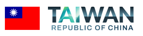 Taiwan flag with “TAIWAN REPUBLIC OF CHINA” text logo