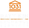 A logo for rattikin law fort worth with a blue column