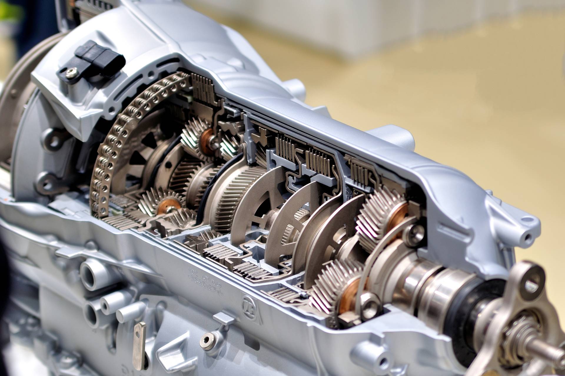 Man repairing transmission at Mr. Transmission