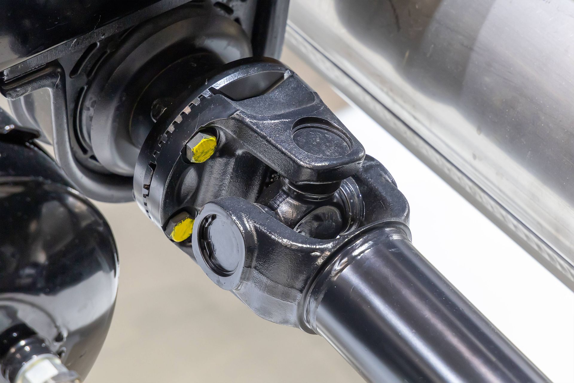 Close-up of a driveshaft on a vehicle near Cincinnati, OH
