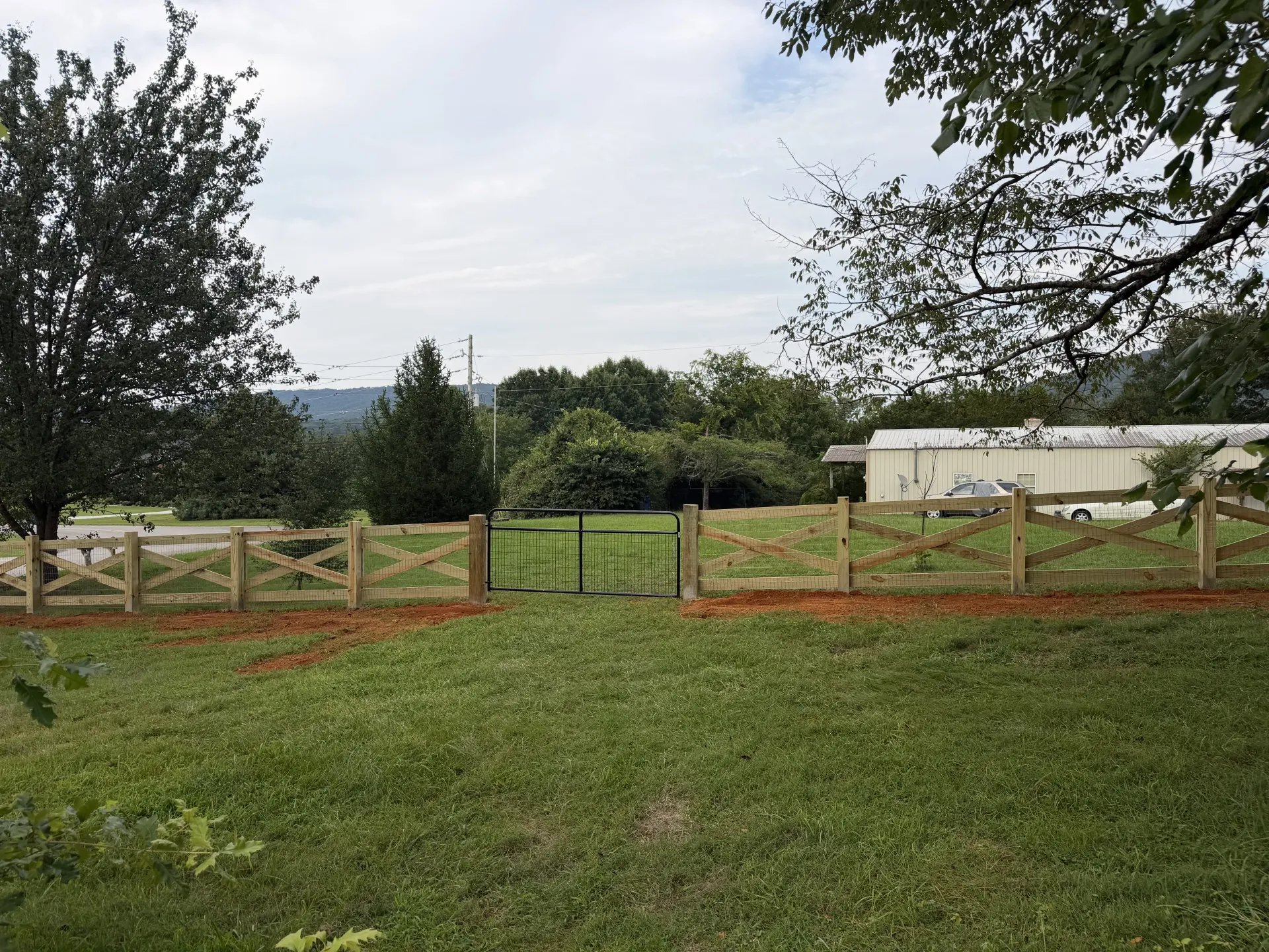 Farm wooden fence