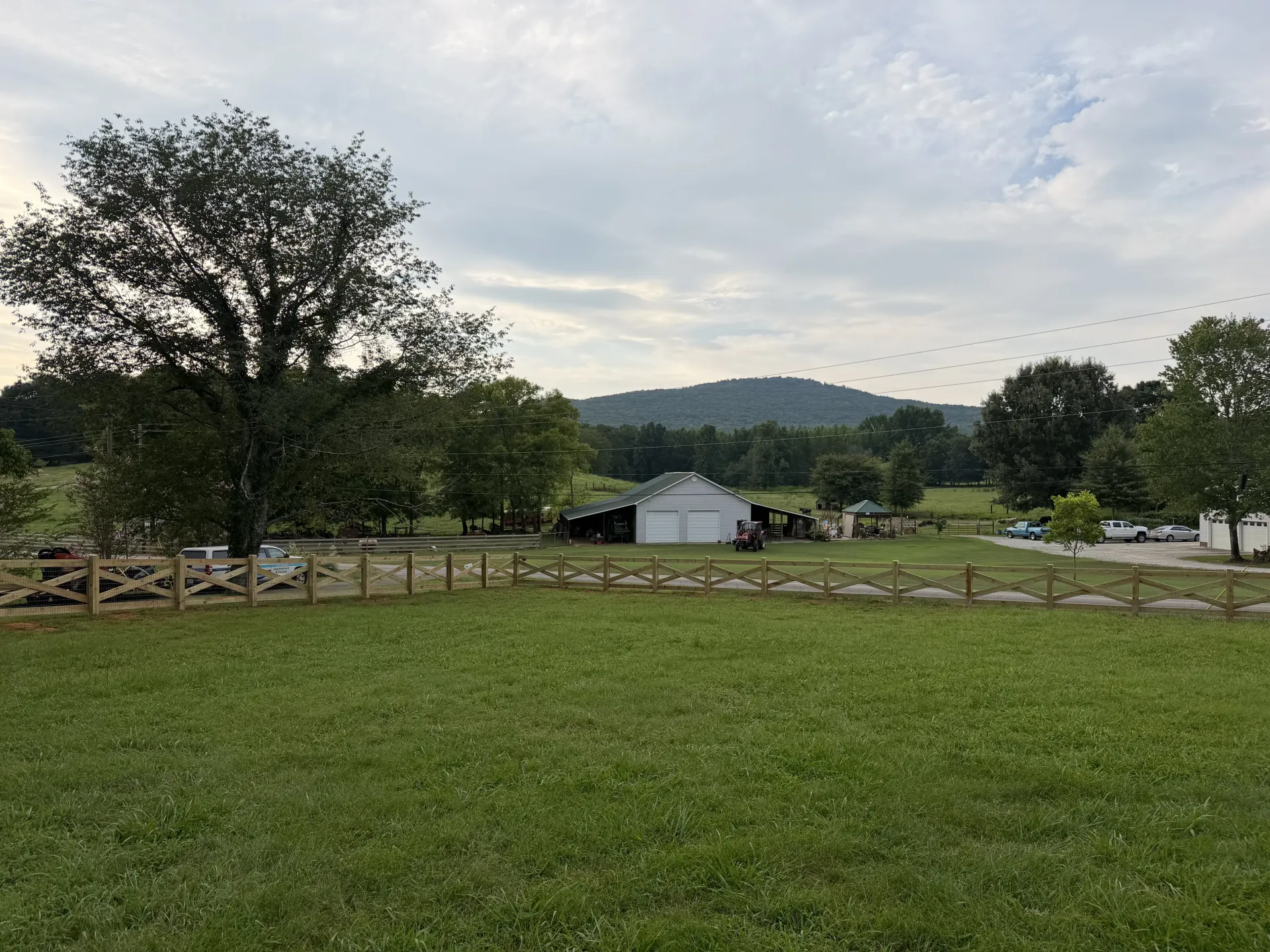 Farm wooden fence